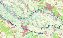 Geflügelpest: Die Karte zeigt das noch von der Aufstallpflicht betroffene Gebiet im Bereich der Unterelbe-Niederung.